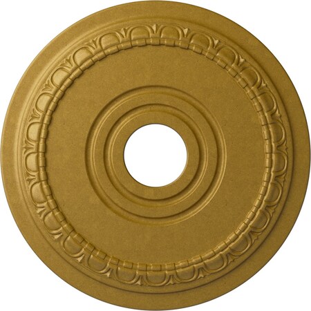 Ekena Millwork Munich Ceiling Medallion (Fits Canopies up to 5 5/8"), 17 1/2"OD x 3 5/8"ID x 1"P, Pharaohs Gold CM17MUPGS